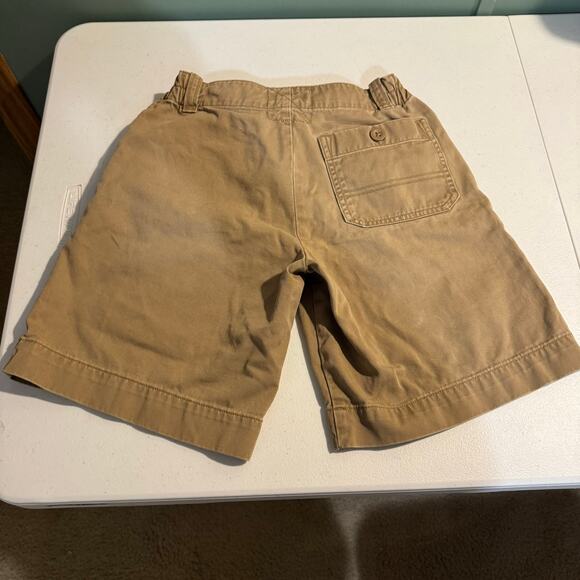 Polo Ralph Lauren Boys Size 10 Khaki Shorts Polo Crest Green Number 5 Preppy - Picture 3 of 11